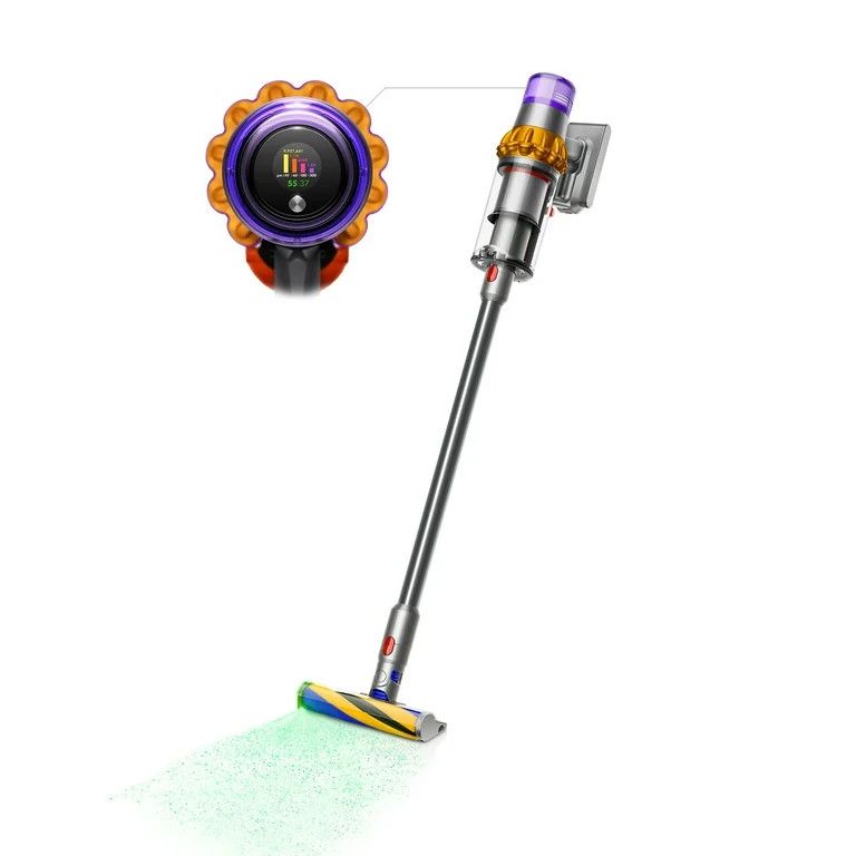 Restored Premium Dyson V15 Detect Total Clean Extra Cordless Vacuum | Yellow/Nickel (Refurbished) | Walmart (US)