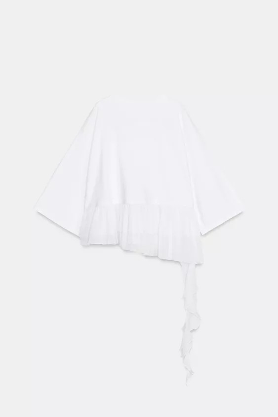 COMBINATION RUFFLE TOP | Zara US