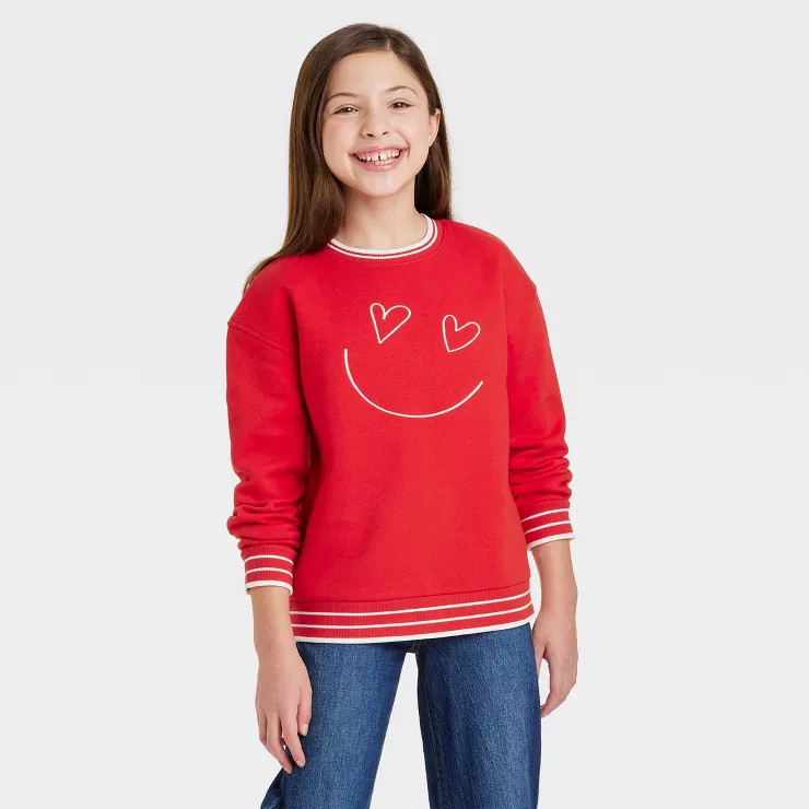 Kids' Fleece Crew Sweatshirt - Cat & Jack™ | Target