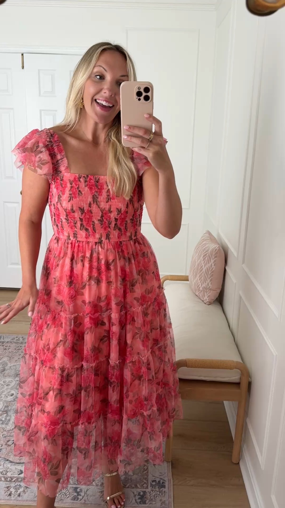 Floral tulle fall wedding guest dress - wearing a med 

#LTKMidsize #LTKStyleTip #LTKWedding