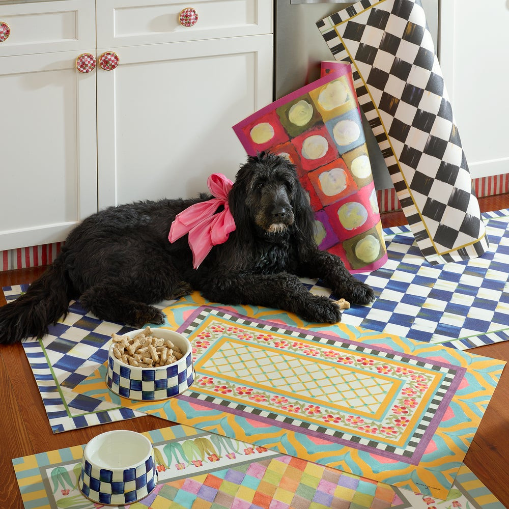 Royal Check Medium Pet Dish | MacKenzie-Childs