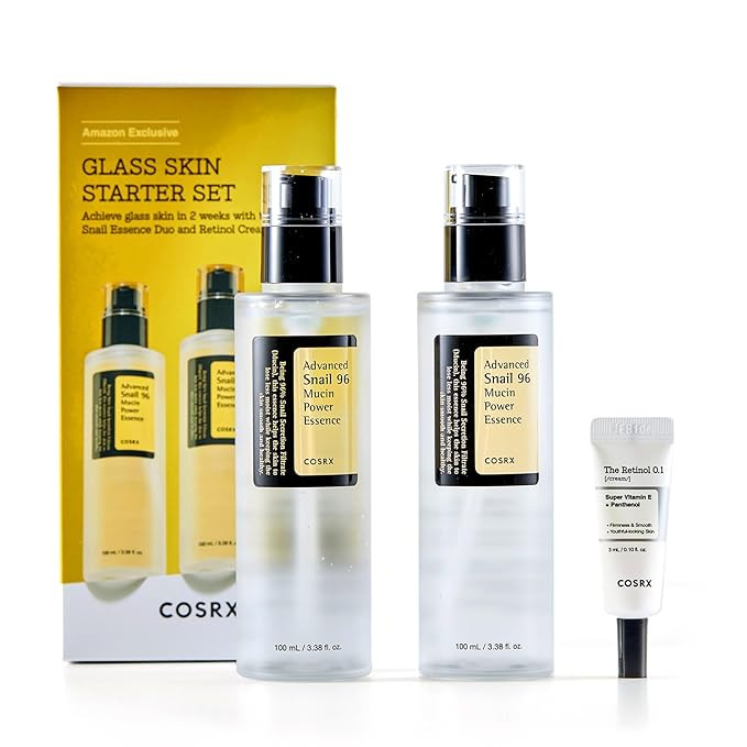 COSRX Glass Skin Starter Set, Amazon Exclusive, Advanced Snail 96% Mucin Power Essence & Retinol ... | Amazon (US)