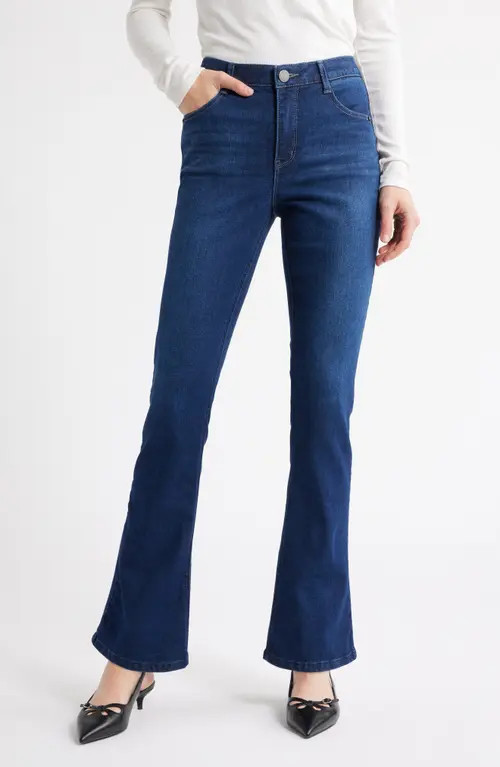 Wit & Wisdom Brittany High Waist Itty Bitty Bootcut Jeans in Indigo at Nordstrom, Size 0L | Nordstrom