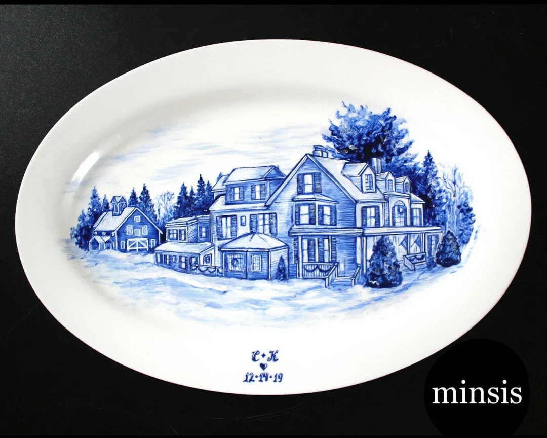 Personalized Platter Vintage Style House Family Platter Custom - Etsy | Etsy (US)