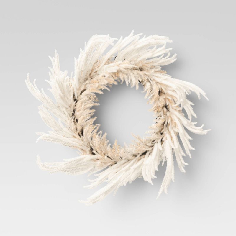 Fluffy Grass Wreath Cream - Threshold™ | Target