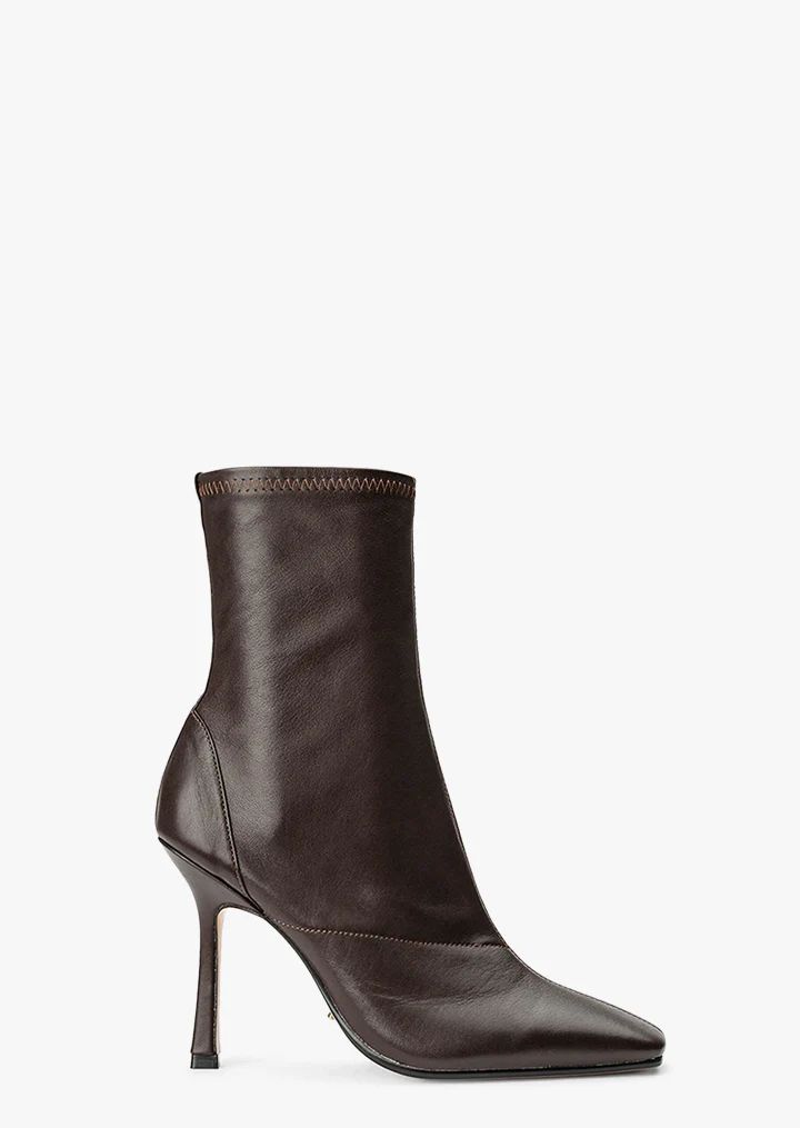 Halsey Chocolate Nappa Ankle Boots | Boots | Tony Bianco USA | Tony Bianco US