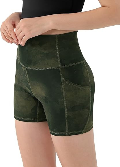 ODODOS Women's High Waisted Biker Shorts with Out Pockets, 5“ / 8" / 10" Inseam Workout Running... | Amazon (US)