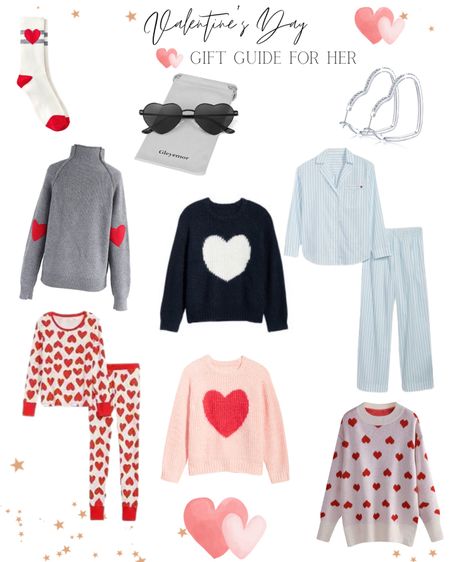 Valentine’s Day pajamas for women, women’s Valentine’s Day sweater, Valentine’s Day outfits for women, Valentine’s Day gift guide, heart sunglasses, heart hoops, Valentine’s Day gift #ltkwomens

#LTKstyletip #LTKunder50 #LTKunder100