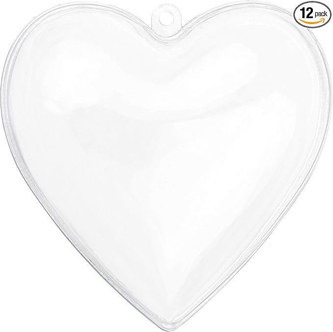 Hammont Heart Shaped Acrylic Candy Boxes - 12 Pack - 2.51"x2.08"x1.18"- Perfect for Weddings, Bir... | Amazon (US)