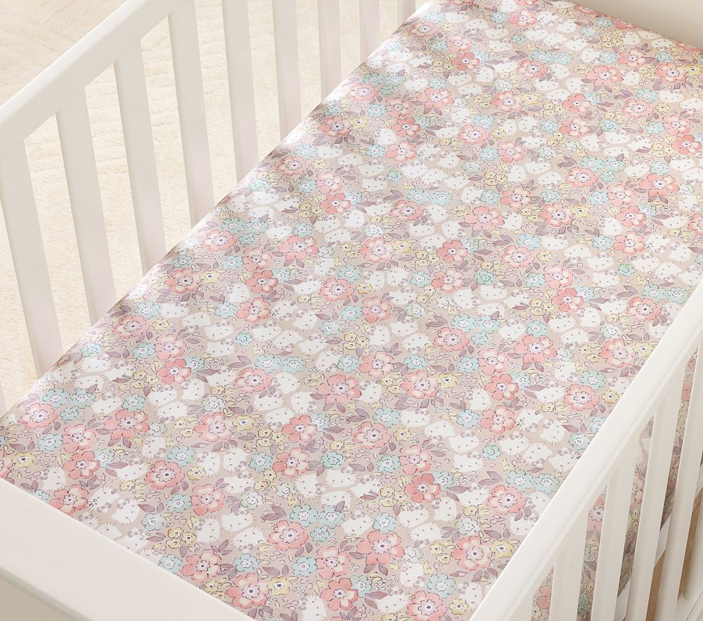 Heritage Hello Kitty Organic Cotton Crib Fitted Sheet | Pottery Barn Kids
