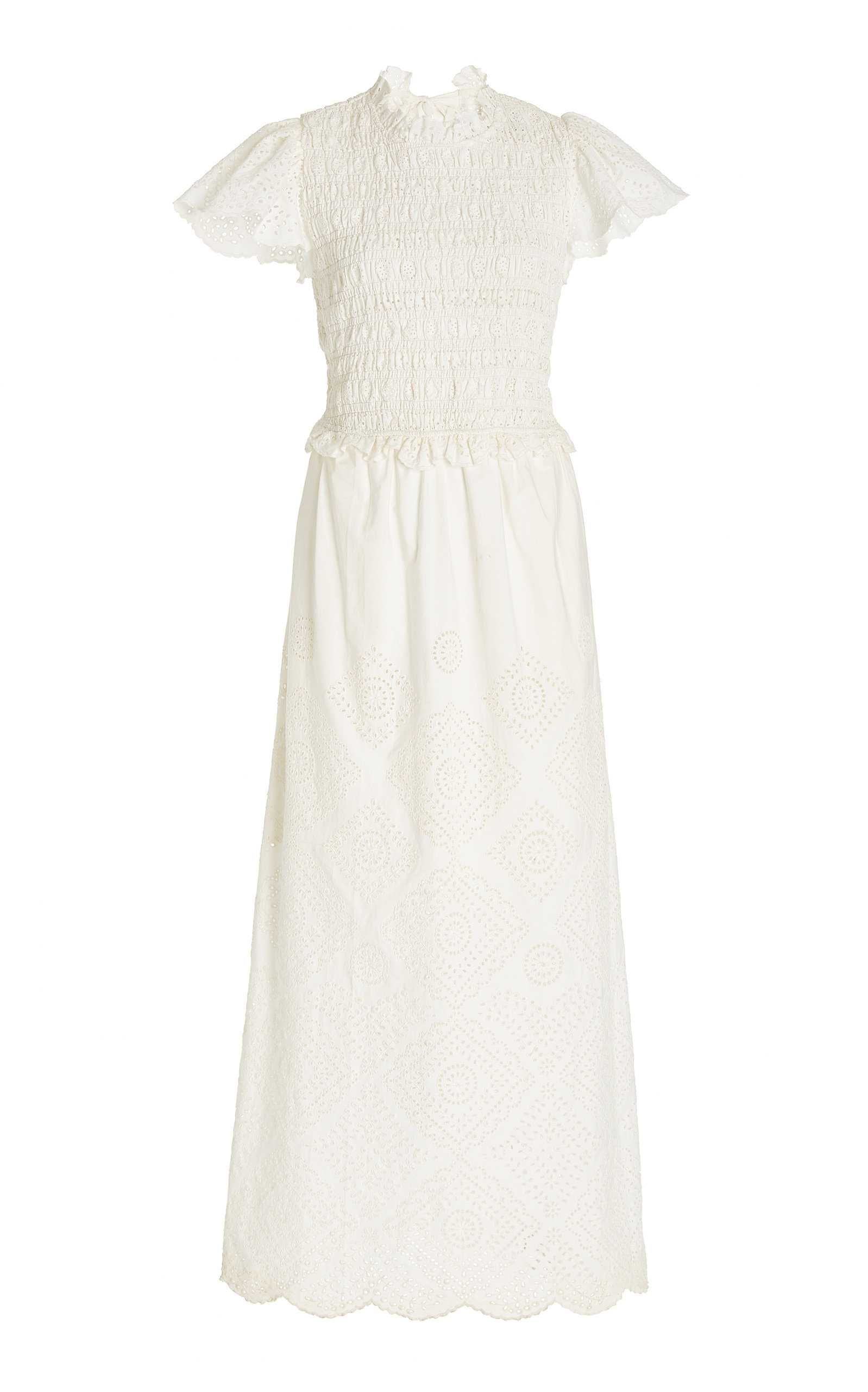 Vienne Smocked Cotton Broderie Anglaise Maxi Dress | Moda Operandi (Global)