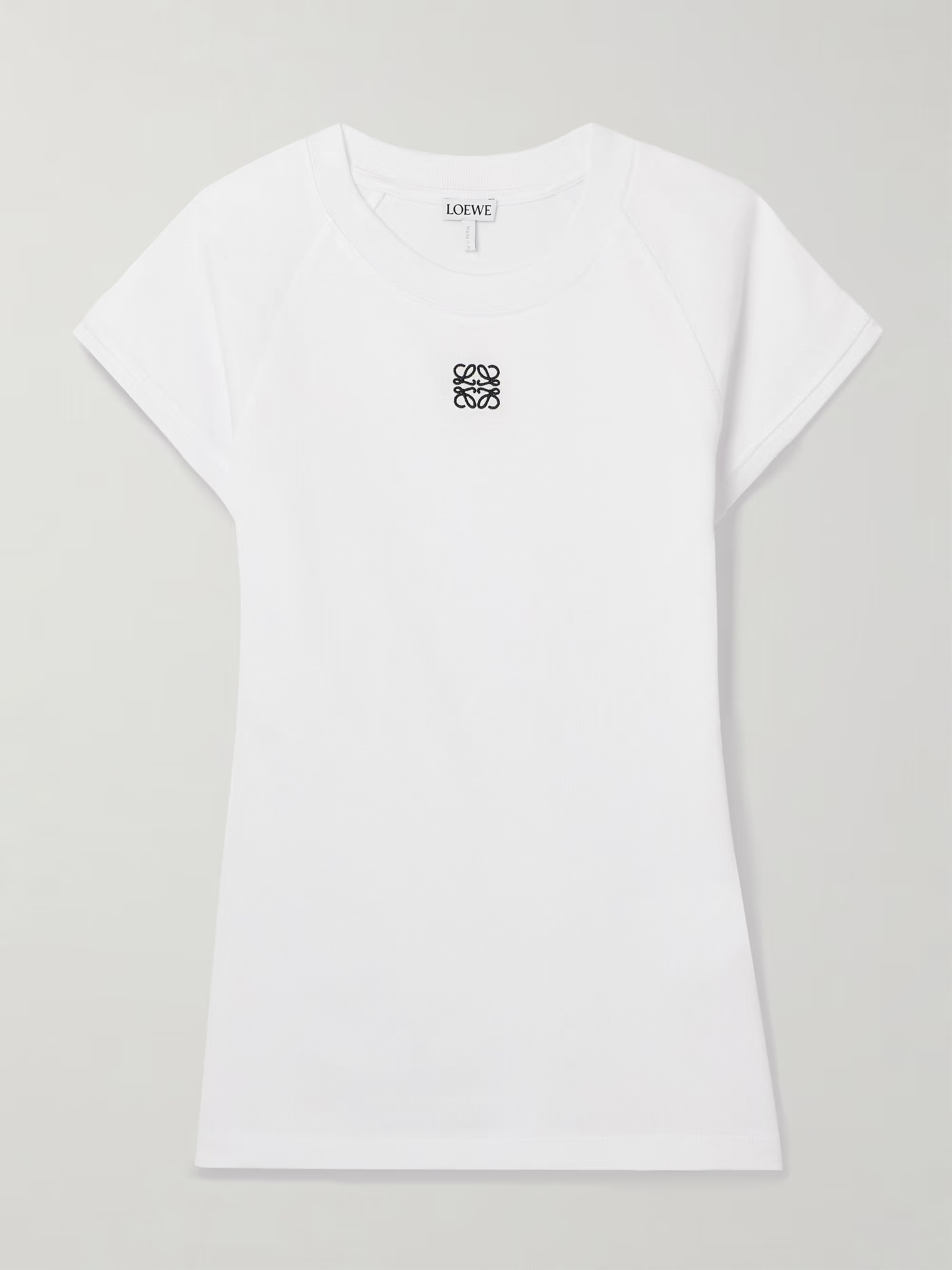 Anagram embroidered cotton-blend jersey T-shirt | NET-A-PORTER (US)