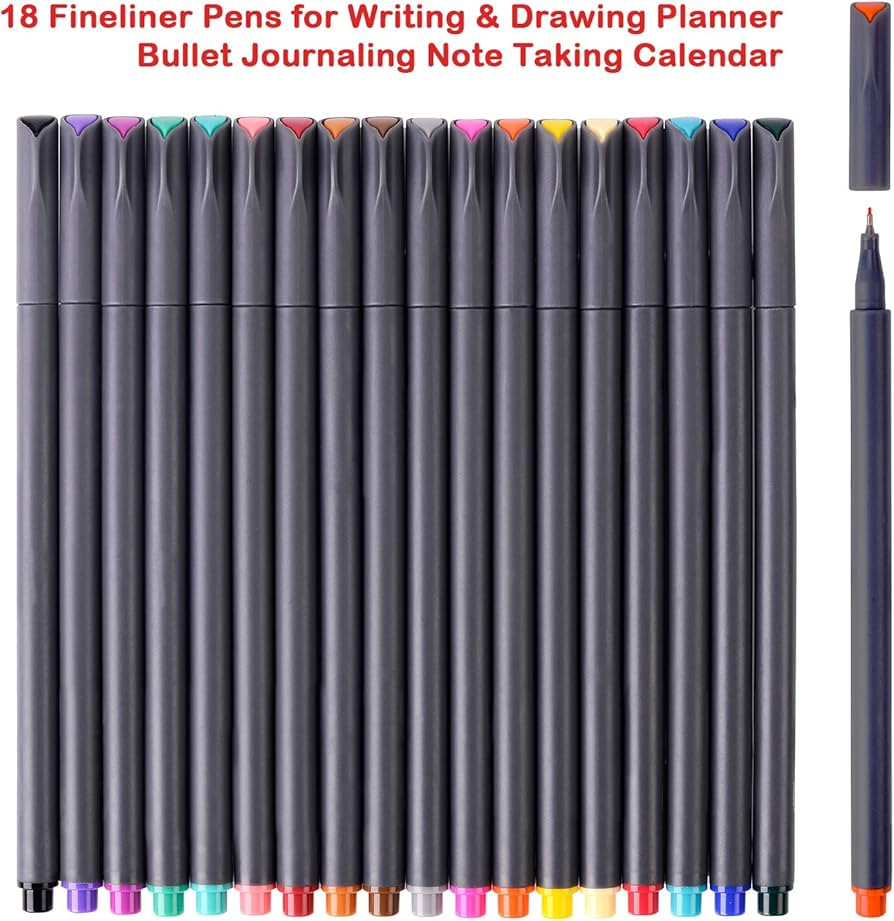 iBayam Journal Planner Pens Colored Pens, Office School Supplies, Fine Point Fineliner Drawing Ar... | Amazon (US)