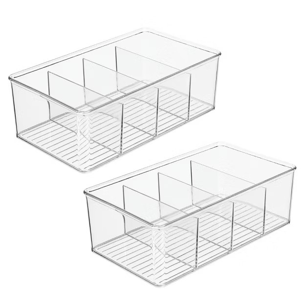 mDesign Plastic Kitchen Pantry Food Storage Organizer Bin, 2 Pack | Target