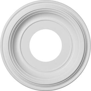 Ekena Millwork 1-1/8 in. P X 10 in. OD X 3-1/2 in. ID Traditional Thermoformed PVC Ceiling Medall... | The Home Depot