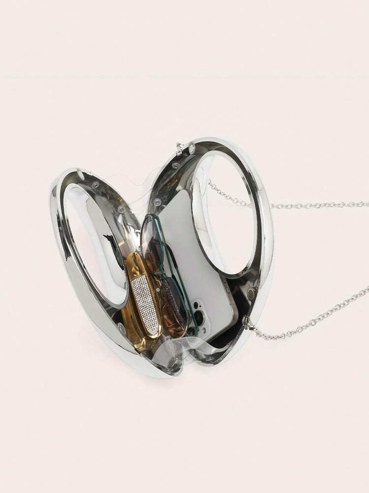 Small Size Women Evening Clutch Party Bridal Purse Personality Mini Elegant Acrylic Metallic Mirr... | SHEIN