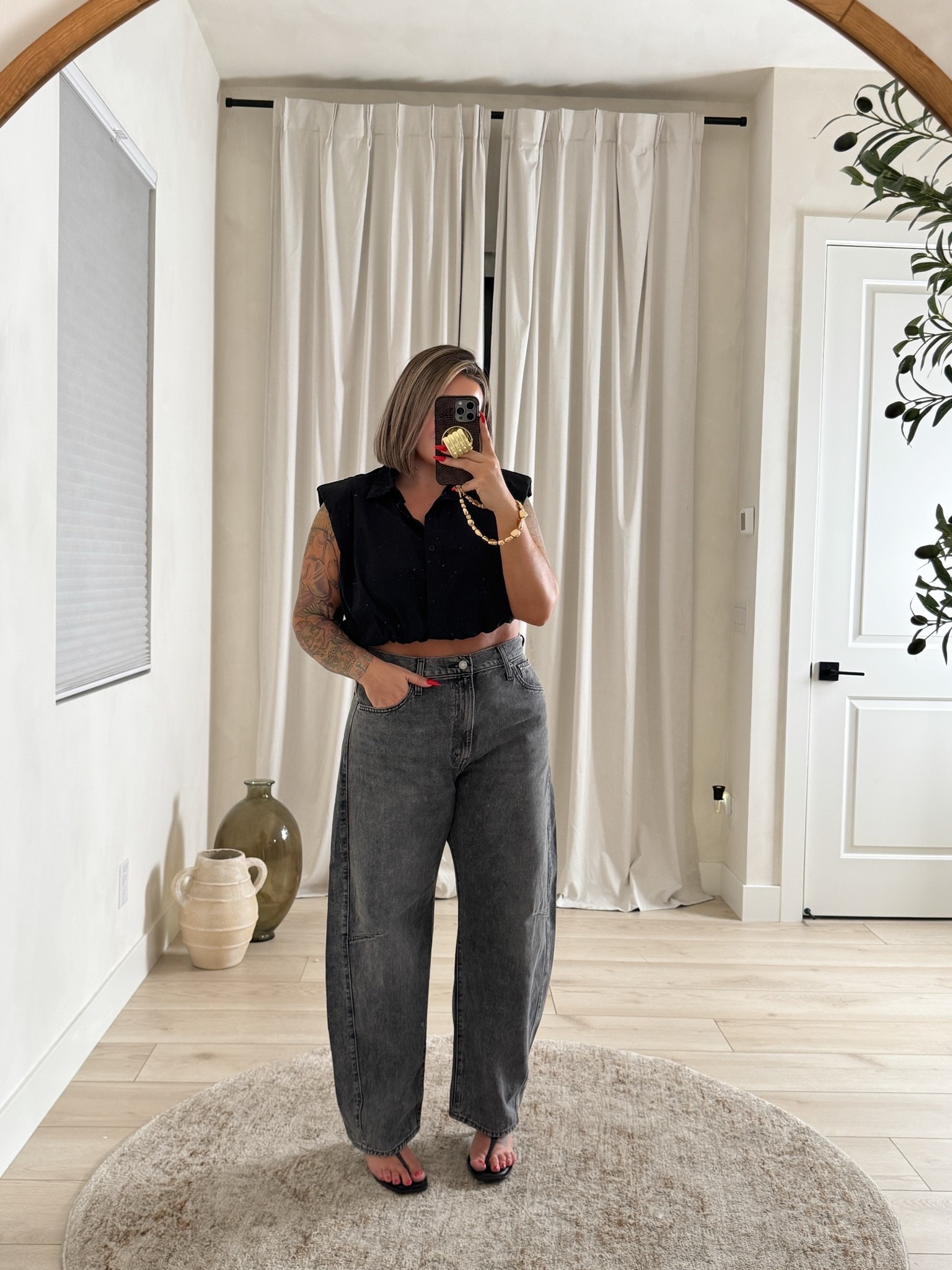 Top L 
Jeans size up at least one size if not 2 I’m typically a 31 I did these in a 33 for baggy fit 
#amazon #levis