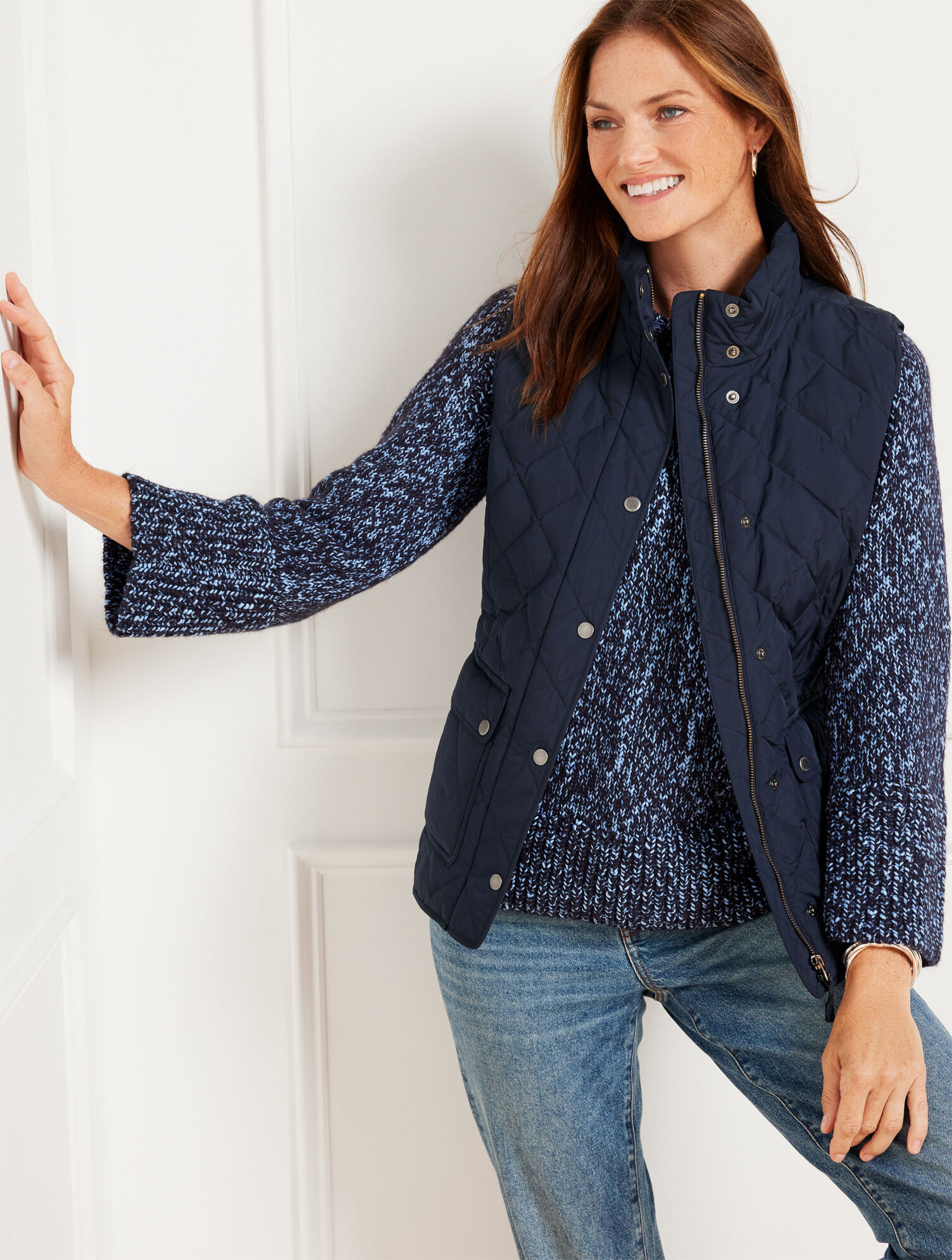 Quilted Down Puffer Vest - Solid | Talbots