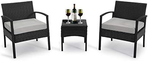GREARDEN 3 Pieces Outdoor Patio Chairs, Rattan Chair Set,Wicker Chair Outdoor Furniture, Outdoor ... | Amazon (US)