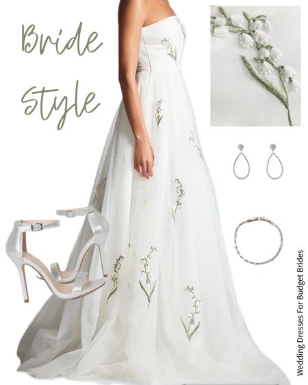 Stunning floral embroidered white gown and silver accessories.

#whitedresses #weddingdresses #weddinggowns #bridedresses #bridaldresses 

#LTKSeasonal #LTKStyleTip #LTKWedding