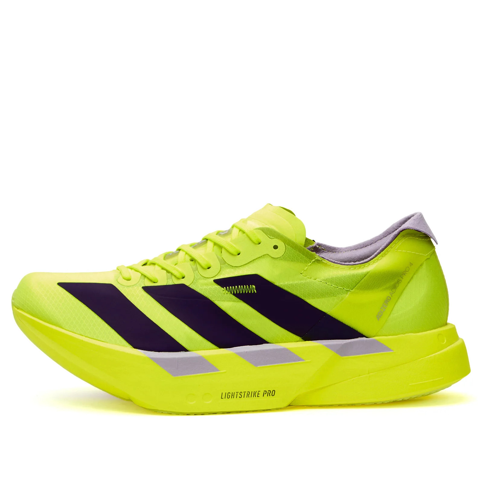 Adidas Running Women's Adidas Adizero Adios Pro 4 Sneaker in Solar Yellow/Aurora Plum/Powder Plum, Size UK 3.5 | END. Clothing