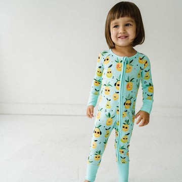 Pineapple Jams Bamboo Viscose Zippy | Little Sleepies