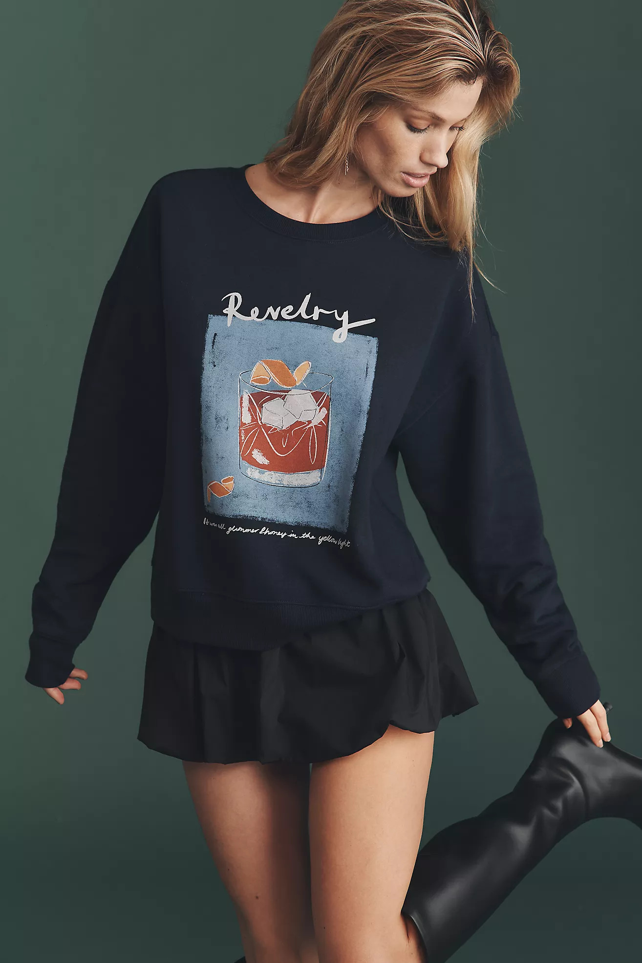Maeve x Natalia Bagniewska Cocktail Sweatshirt | Anthropologie (US)