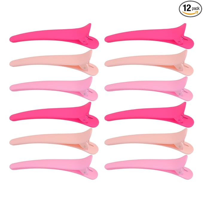 12 Pcs Hair Clips for Styling Sectioning Duckbill Hair Clips for Women Alligator Hair Clip Plasti... | Amazon (US)