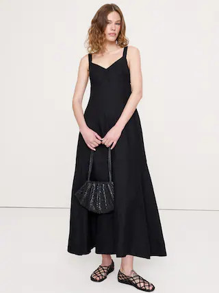 Linen Empire-Waist Maxi Dress | Banana Republic (US)