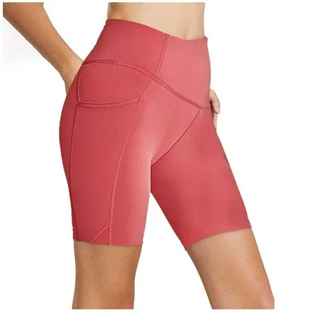EINCcm Leggings for Women Women High Waist Yoga Shorts With Side Pockets Running Gym Workout Biker S | Walmart (US)