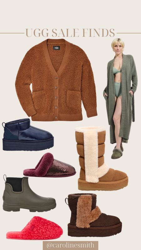 Ugg Sale finds for her

Cardigan, boots, tall boots, fur, sequin, slippers, robe, cozy finds, sale alert 

#LTKsalealert #LTKfindsunder100 #LTKshoecrush