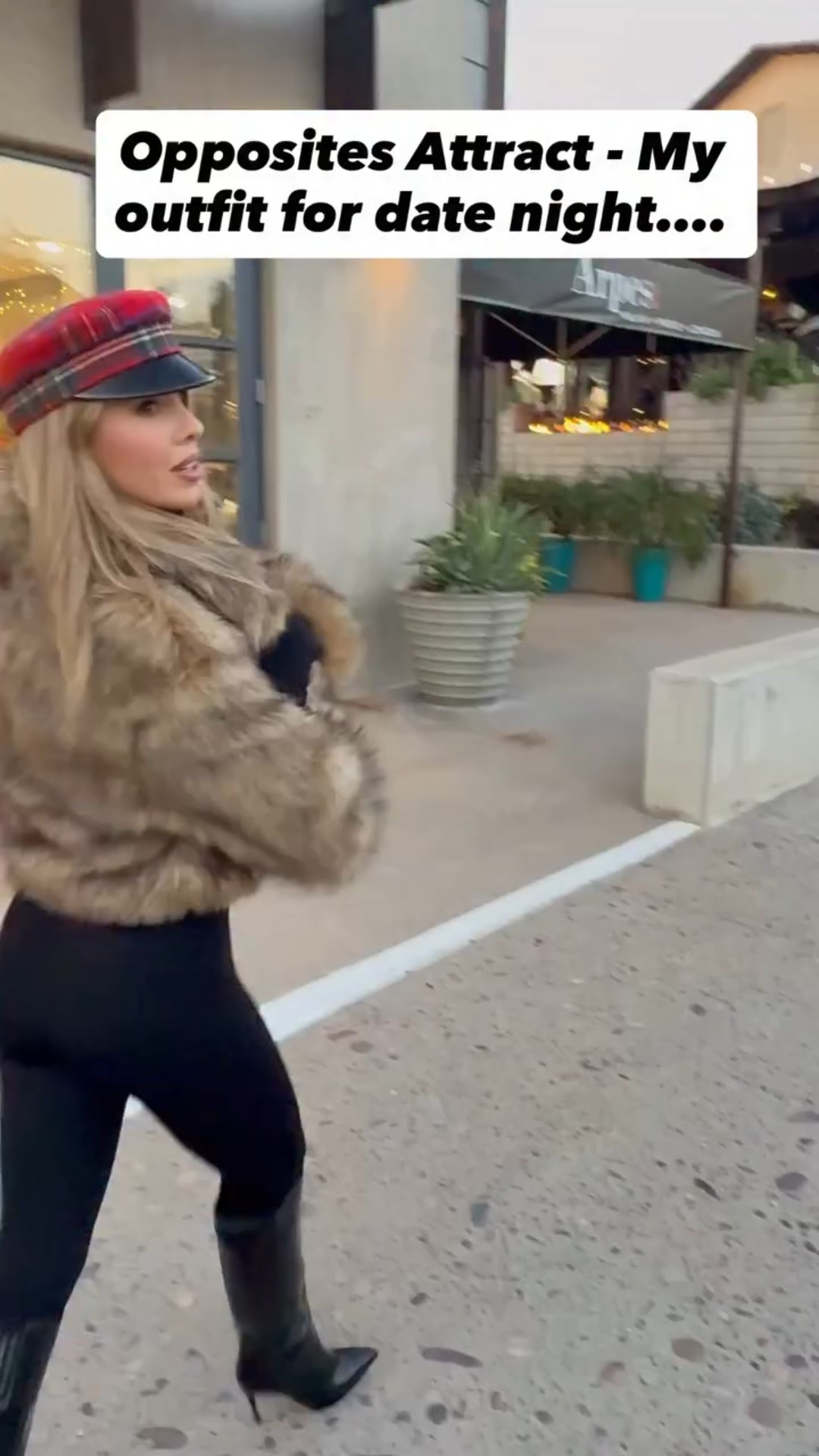 When you marry your complete opposite, is that what your wearing for dinner? That’s all!…JK Love my Instagram less hubby! 💙💙

Bodysuit @wearcommando 
Boots @jeffreycampbell 
Hat @ruslanbaginskiy_hats