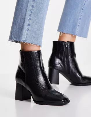 Pimkie heeled ankle boot in black | ASOS (Global)