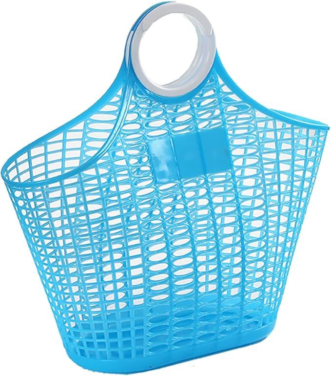 Beach Bags For Women Plastic Storage Gift Basket Wedding Bachelorette Favors Boo Bags (Jelly hang... | Amazon (US)
