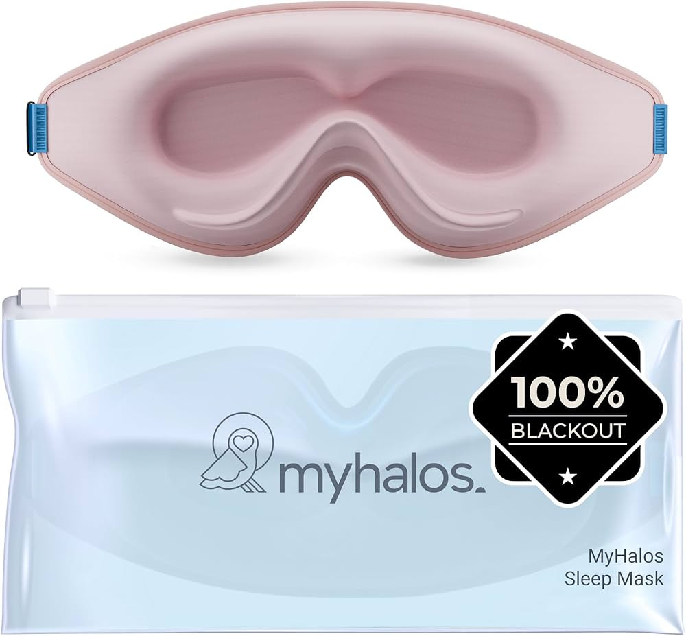 MyHalos\u00ae Sleep Mask \u2013 3D Blackout Eye Mask for Women & Men, Side Sleepers, Zero Pressur... | Amazon (US)