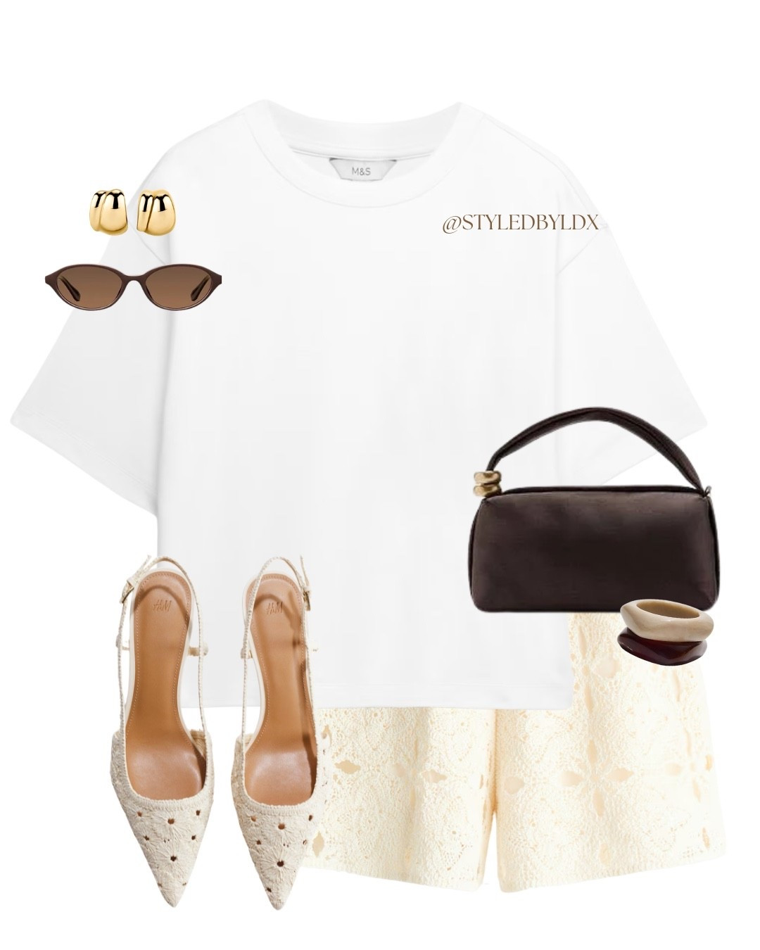 Holiday outfit - spring outfit - crochet shorts - styling - fashion - boxy tshirt - heels - summer outfit 

#LTKspring #LTKuk #LTKsummer
