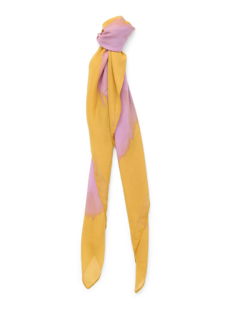 Time and Tru Women's 30 X 30 Printed Square Scarf, One Size, Crushed Plum | Walmart (US)