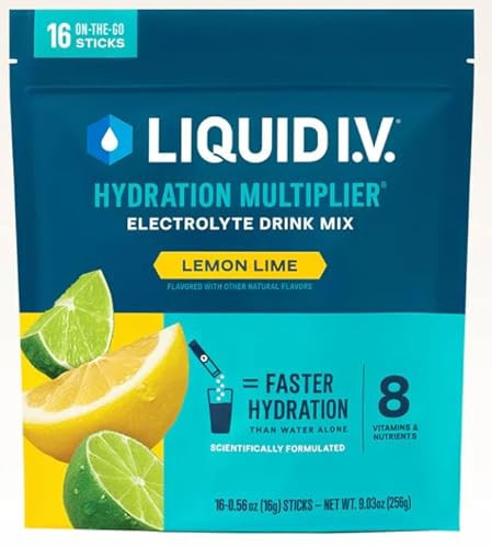 Liquid I.V. Hydration Lemon Lime Electrolyte Powder Drink Mix, 28 Count | Amazon (US)