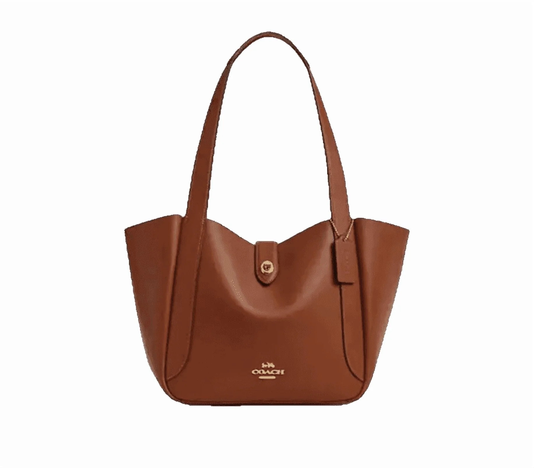 Coach Hadley Turnlock Tote In Tan | Walmart (US)