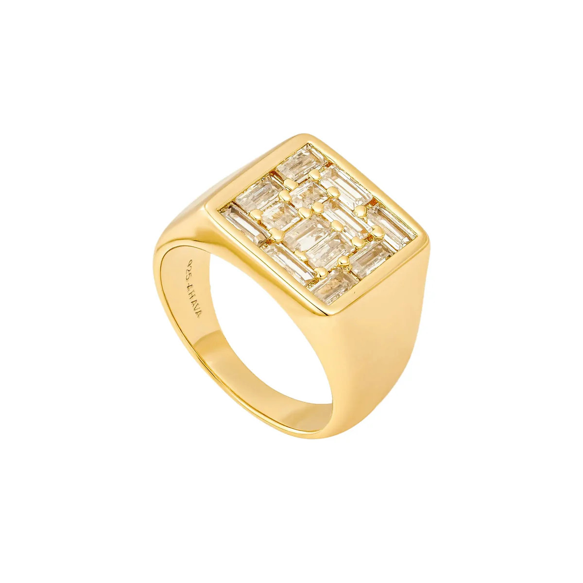 Baguette Illusion Square Signet Ring - Ahava J | Ahava Jewels