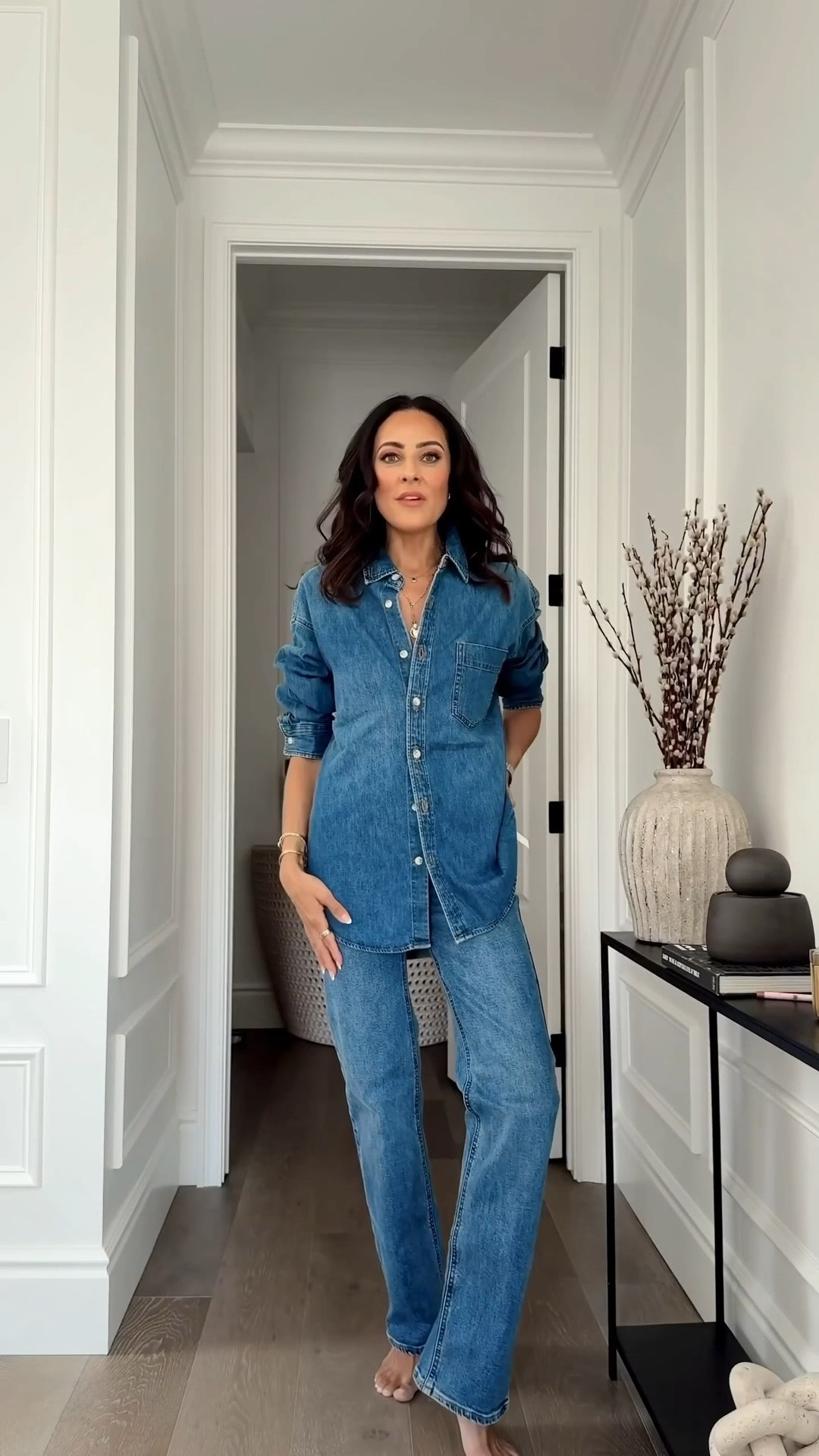 Love a denim on denim look, finally found the perfect denim shirt that could be dressed up or down! 

#LTKOver40 #LTKSeasonal