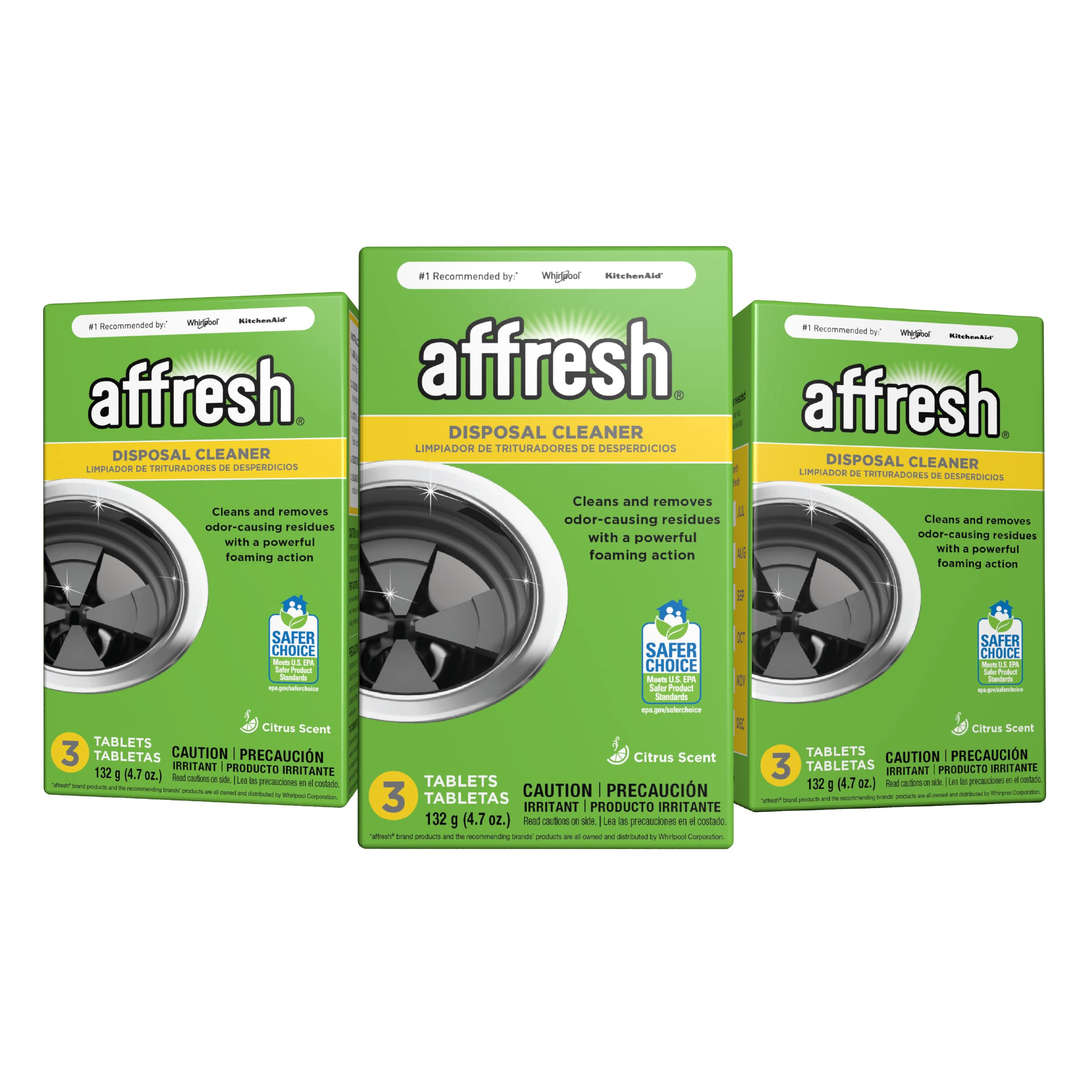 Affresh Garbage Disposal Cleaner, Removes Odor-Causing Residues, 9 Tablets [3 Pack] | Amazon (US)