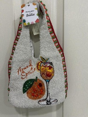 Aperol Spritz Cocktail Beaded Bag Handcrafted in India RARE New Release NWT | eBay | eBay US