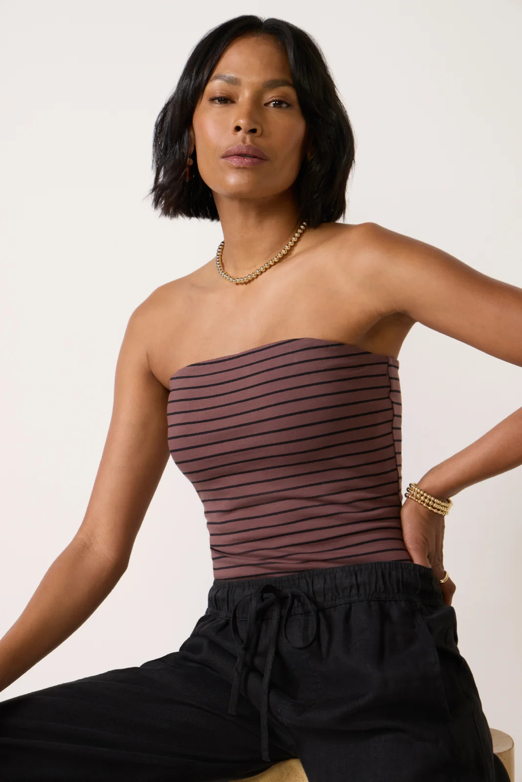 EVEREVE Women's Ria Tube Top, Size Large, Brown | Evereve