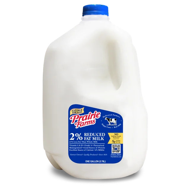 Prairie Farms Dairy 2% Reduced Fat Milk, One Gallon, 128 Fl Oz | Walmart (US)