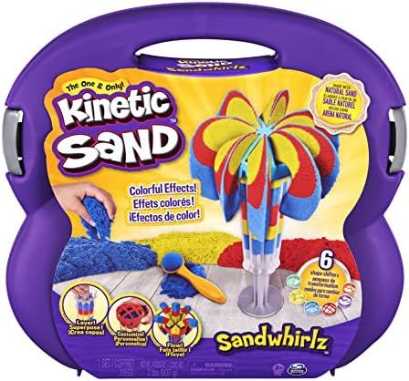 Kinetic Sand, Sandwhirlz Playset with 3 Colors of Kinetic Sand (2lbs) and Over 10 Tools, for Kids Ag | Amazon (US)