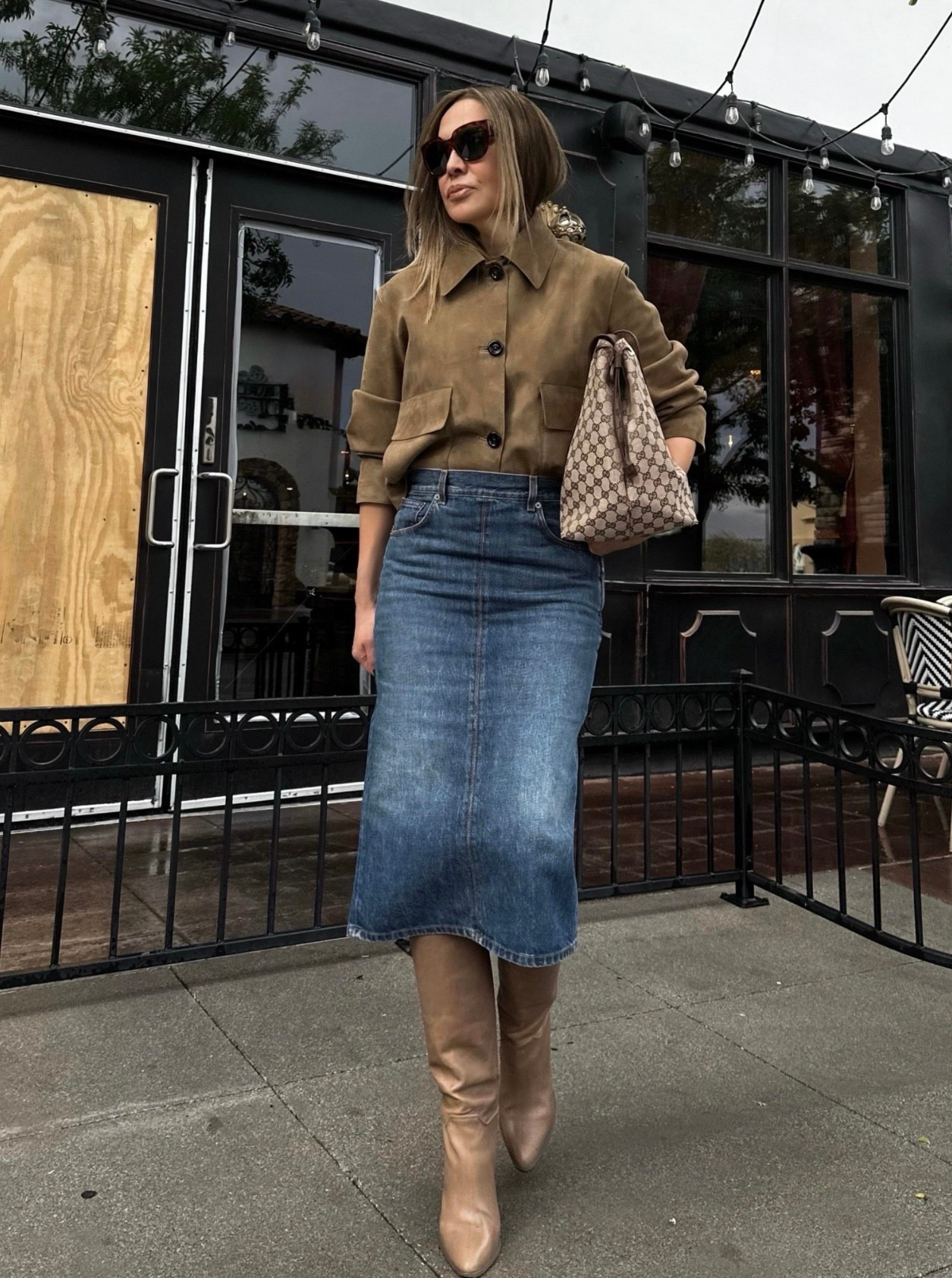Fall outfit 
Denim skirt sold out.. linking  a different wash and some similar options !

#LTKItBag #LTKStyleTip #LTKSeasonal