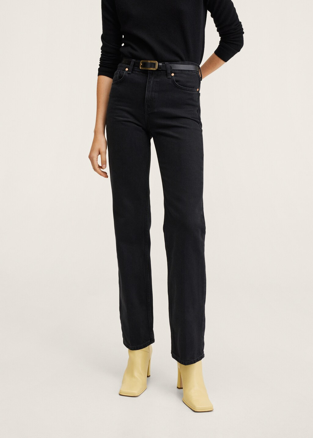 Mid-rise straight-leg jeans | MANGO (US)