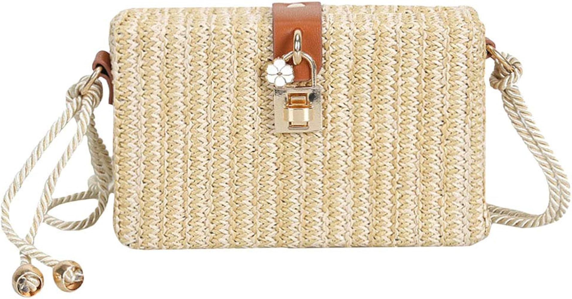 Women’s Cotton Crochet Tassel Shoulder Purse Bohemian Messenger Bag | Amazon (US)