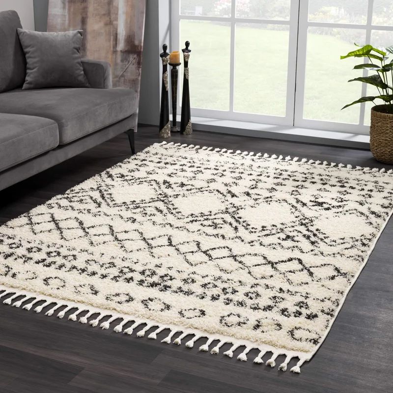 Burvale Moroccan Area Rug in Beige | Wayfair North America